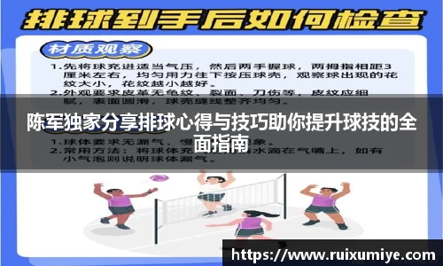 陈军独家分享排球心得与技巧助你提升球技的全面指南